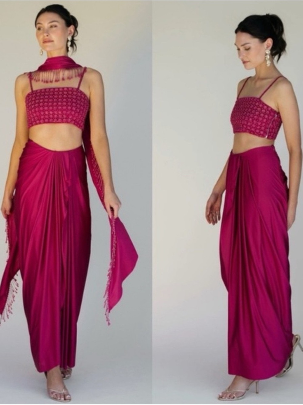 Sani Pearl beaded Lehenga Choli with Dupatta